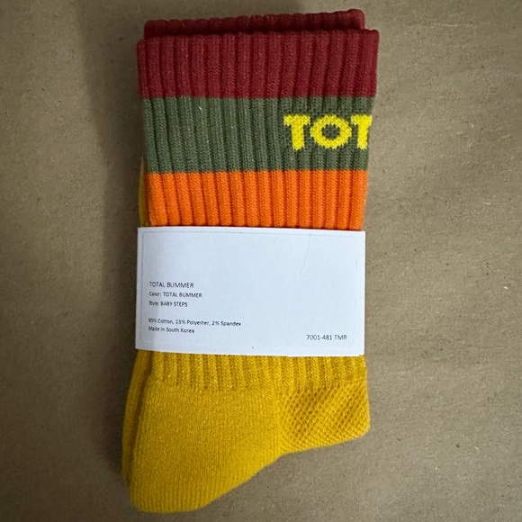 Mother Denim Baby Steps Total Bummer Black Mustard Yellow Hunter Green Socks - Picture 6 of 6